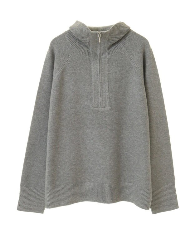 AMERICAN HOLIC バイパチハーフＺＩＰニットプルオーバー Light Gray Mixture
