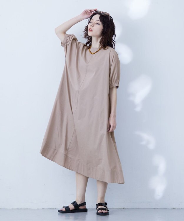 J.PRESS YORK STREET 【WOMEN】ドルマンワンピース ライトグレー系