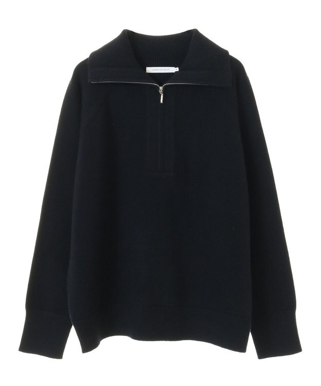 AMERICAN HOLIC バイパチハーフＺＩＰニットプルオーバー Navy