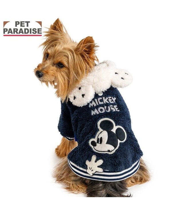 PET PARADISE ディズニー ミッキーマウス お揃いパーカー 小型犬 ネイビー