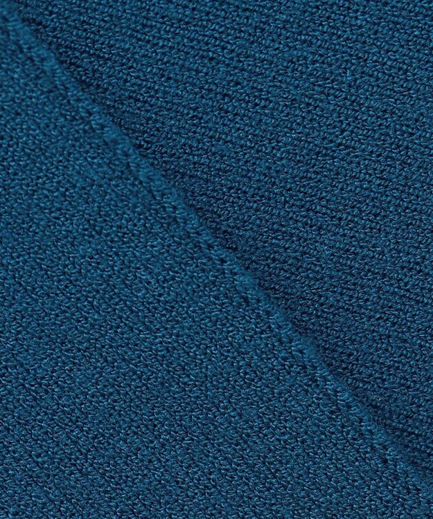 自由区 【洗える】レーヨンポリエステルスムース チュニック丈ニット ブルー系