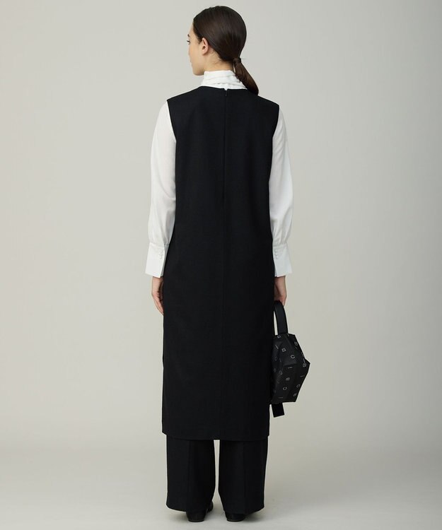 ICB L ウォッシャブルライトウール ワンピース ブラック