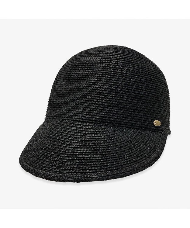林八百吉商店 un chapeau　ラフィアブレードキャップ ブラック