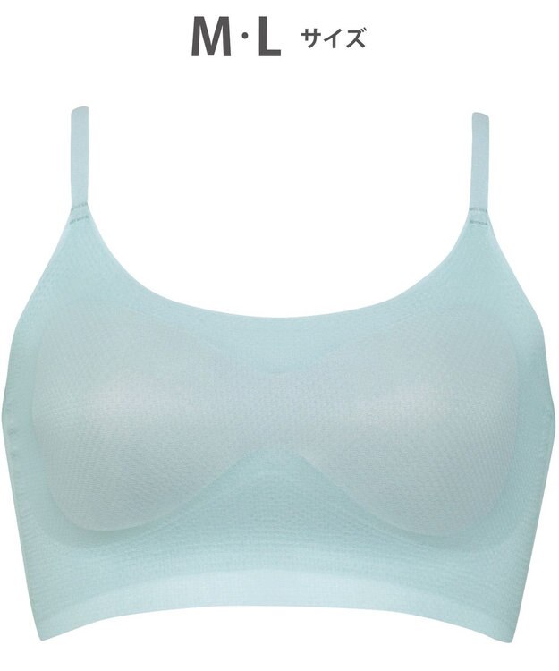 WACOAL 【GOCOCi ゴコチ】 ノンワイヤーブラ ハーフトップ ベタつきにくく乾きやすい 通気性がよい 立体的なバストシルエット ブラトップ レディース CGG271 /ワコール サックス