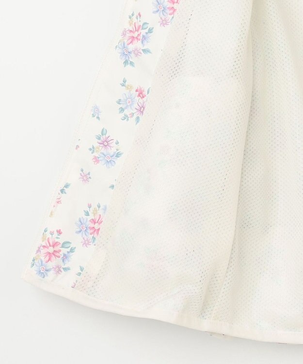 ANY KIDS 裾ペプラム 花柄 ブルゾン エクリュ系