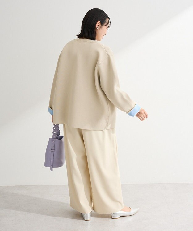 Green Parks リングドットニットコーディガン Beige