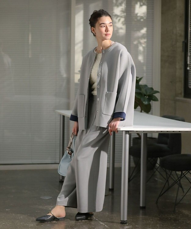 Green Parks リングドットニットコーディガン Gray