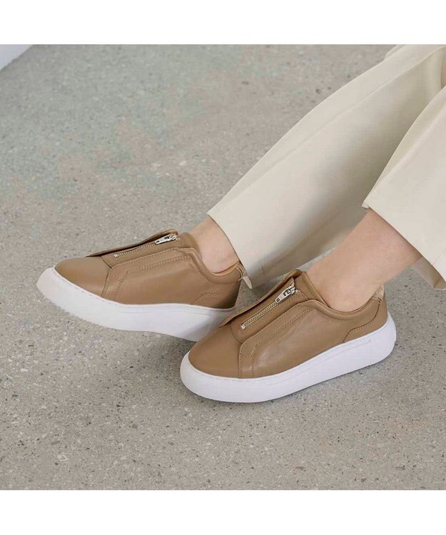 MODE ET JACOMO <MODE ET JACOMO>センタージップスニーカー ベージュ