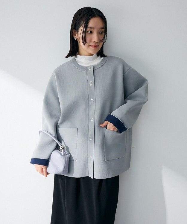 Green Parks リングドットニットコーディガン Gray