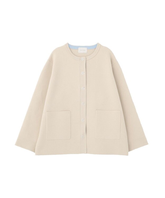 Green Parks リングドットニットコーディガン Beige