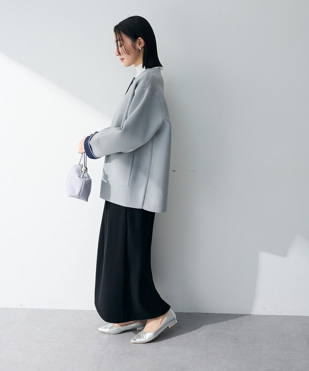 Green Parks リングドットニットコーディガン Gray