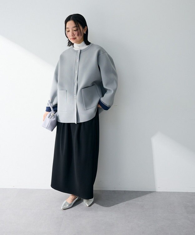 Green Parks リングドットニットコーディガン Gray