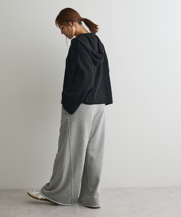 CRAFT STANDARD BOUTIQUE ハーフミラノニットフーディー＜ハンドウォッシャブル＞ Black