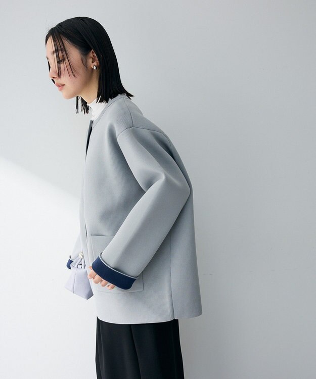 Green Parks リングドットニットコーディガン Gray