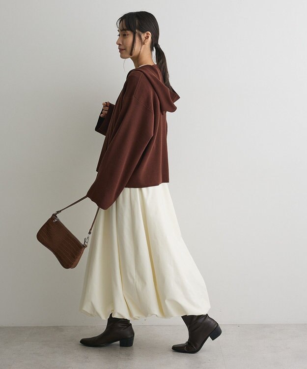 CRAFT STANDARD BOUTIQUE ハーフミラノニットフーディー＜ハンドウォッシャブル＞ Brown