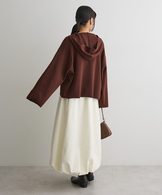 CRAFT STANDARD BOUTIQUE ハーフミラノニットフーディー＜ハンドウォッシャブル＞ Brown