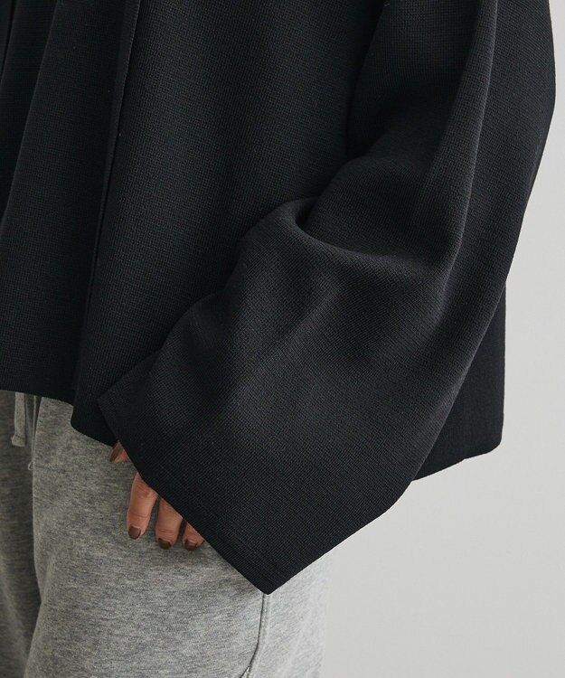 CRAFT STANDARD BOUTIQUE ハーフミラノニットフーディー＜ハンドウォッシャブル＞ Black