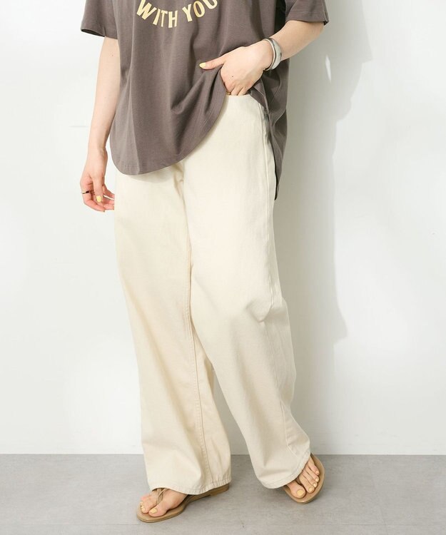 CRAFT STANDARD BOUTIQUE ワイドデニムパンツ Ivory