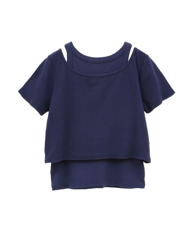 Green Parks ・swing by SET2点カーディガン&タンク Navy