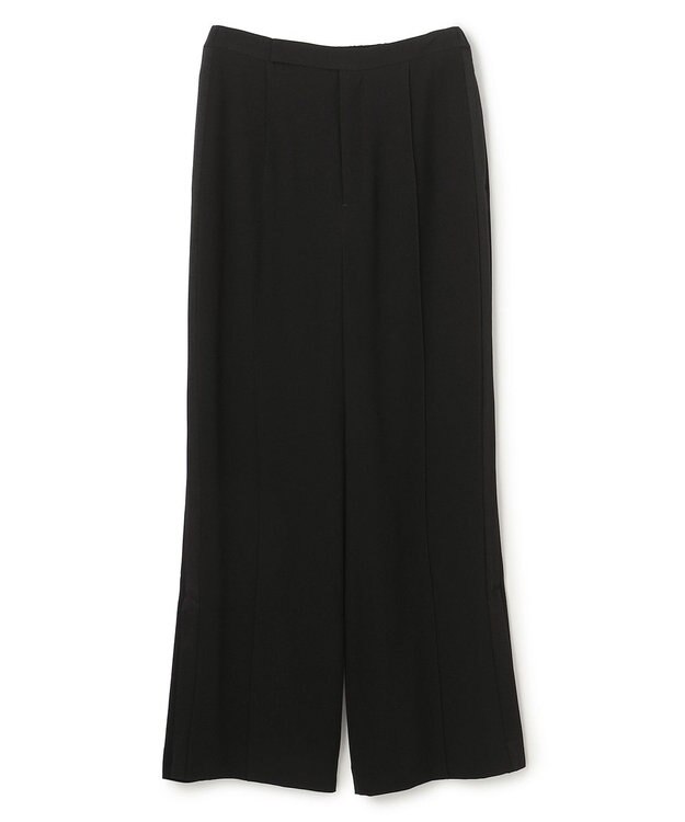 uncrave バックサテンジョーゼット フレアパンツ ブラック