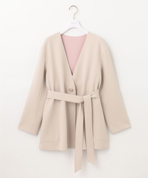 ANY SIS 【2WAY・リバーシブル】スプリングショートリバー コート ベージュ