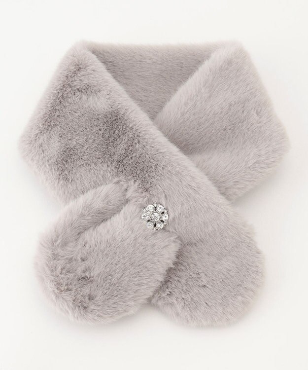 TOCCA MINI BIJOUX FUR TIPPET ティペット ライトグレー系