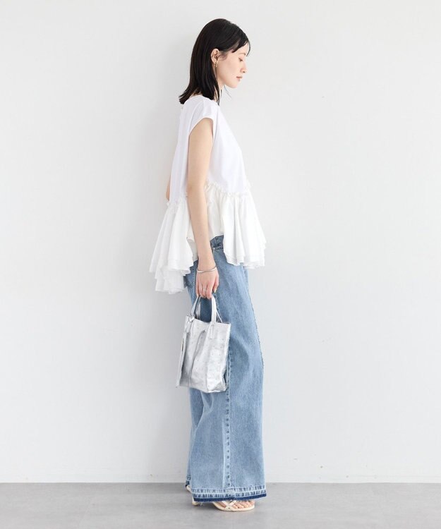 YECCA VECCA アシメペプラムカットソー Off White