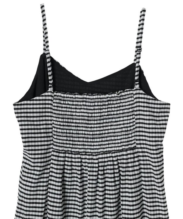 earth music&ecology チェックキャミワンピース Check Black