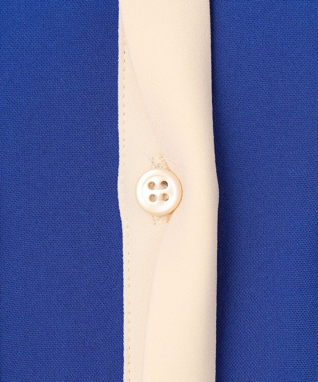 BEIGE， SIBYLLE /  配色カラーパフスリーブブラウス Blue x L.Orange