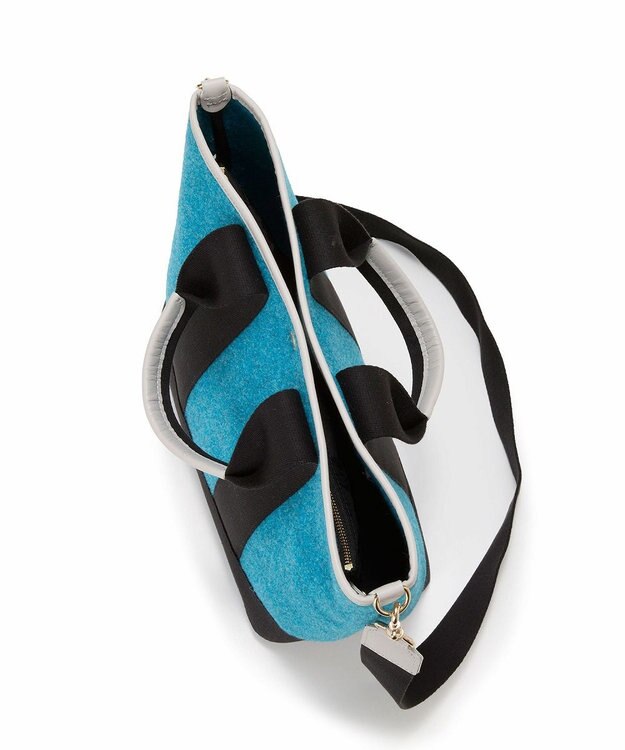 TOPKAPI 【Breath TOPKAPI】イタリアンフェルト ショルダー付 B5 トートバッグ M ターコイズブルー