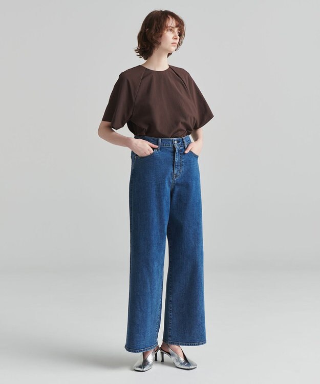 NAVE 【ReNAVE　撥水機能・UVカット・透湿・接触冷感・洗える】ナイロンタスランシャツブラウス ダークブラウン系