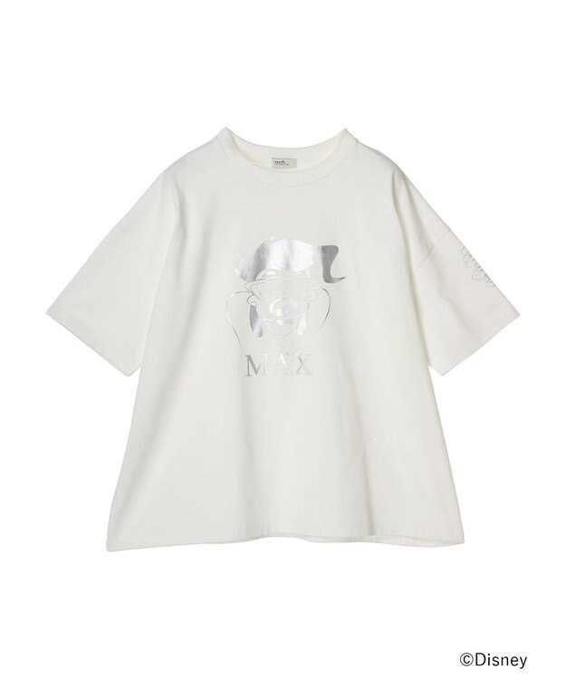 earth music&ecology Ｇｏｏｆｙ＆Ｍａｘ／箔プリントＴｅｅ Silver