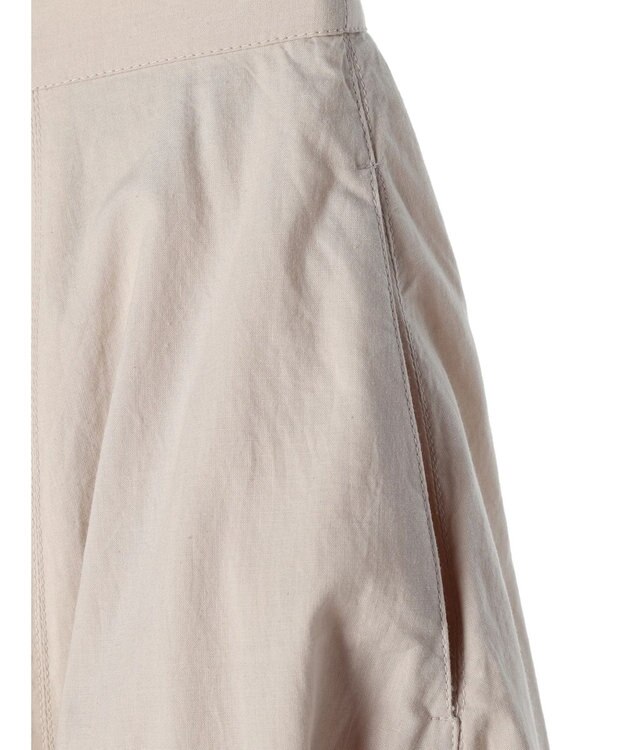 Green Parks インド綿 ボリュームポプリンスカートII Light Beige