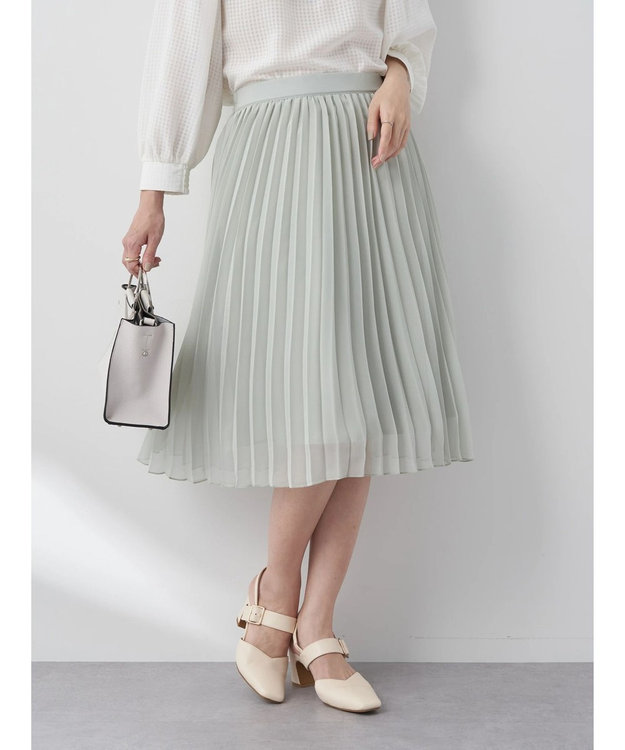 earth music&ecology すきな丈プリーツスカート Mint
