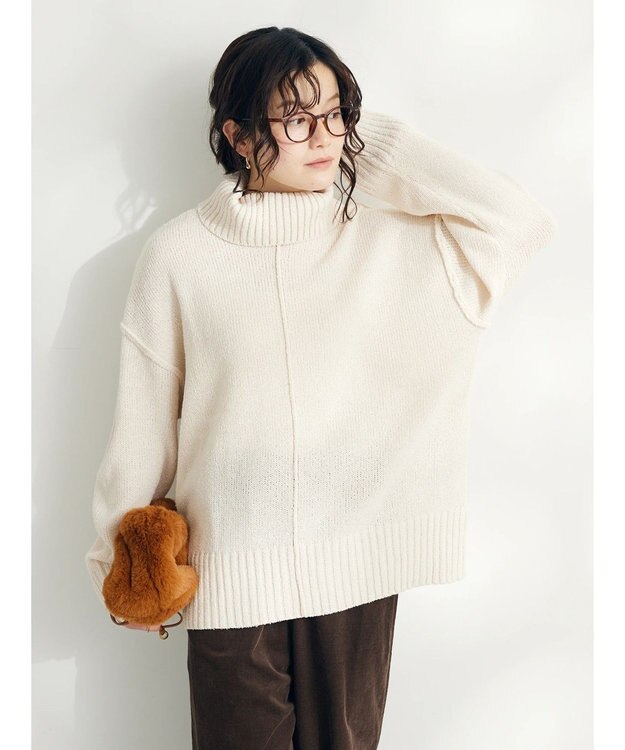 CRAFT STANDARD BOUTIQUE センタータックニットプルオーバー Ivory