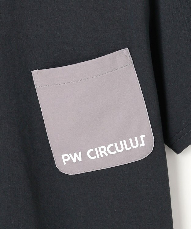PW CIRCULUS 【吸水速乾 / UV遮蔽率99.5% UVカット / ストレッチ】【WOMEN】ポケットモックT ゴルフウェア レディース ブラック系