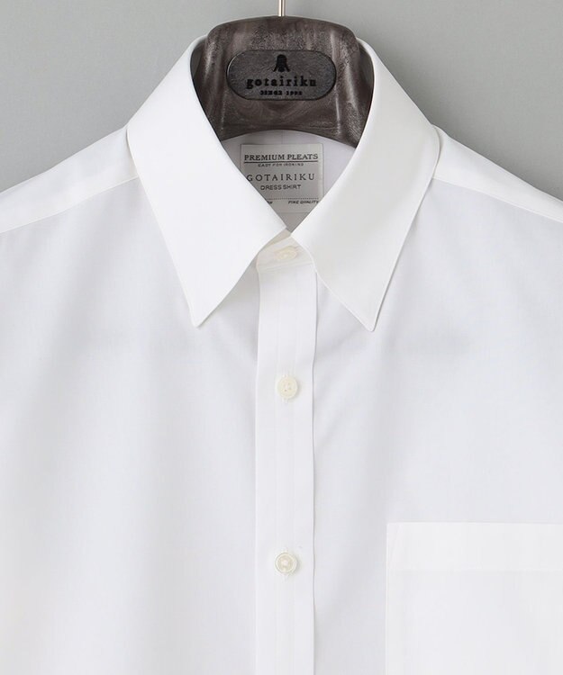 GOTAIRIKU 【形態安定】PREMIUMPLEATS_スナップダウン 通年ドレスシャツ ホワイト系