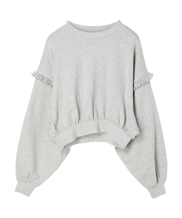 Green Parks ・Ｐｅｔｉｔ　Ｆｌｅｕｒ　ボリュームスリーブスウェット Gray Mixture
