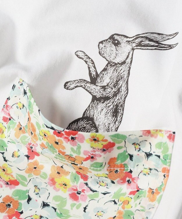 Paul Smith フローラルポケット Rabbit 半袖Tシャツ ホワイト