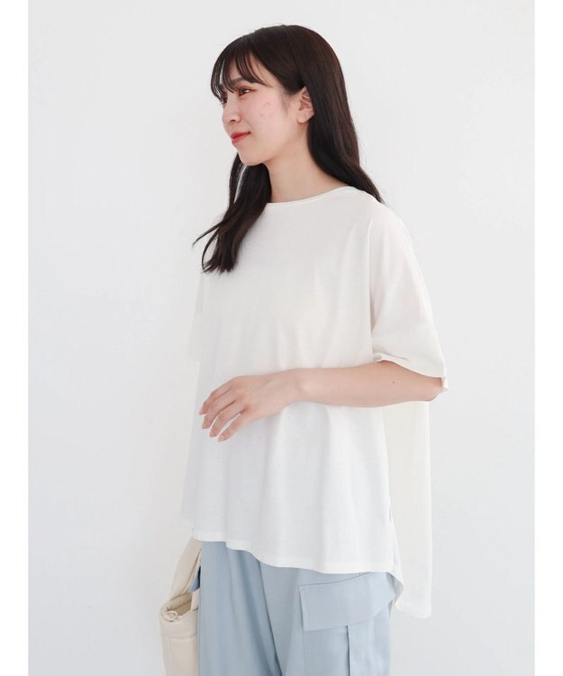 Green Parks 汗染み防止ドルマンバックタックプルオーバー Off White