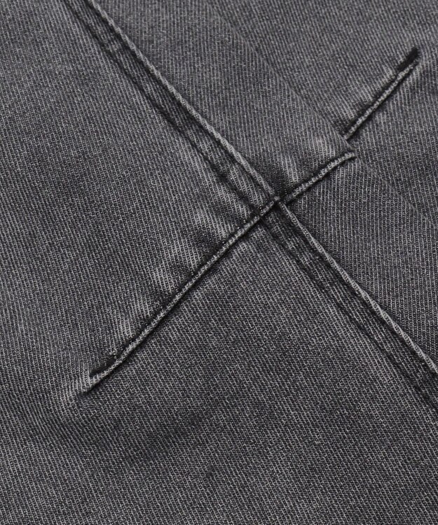 WEGO 刺繍ロゴバレルレッグパンツ デニムブラック