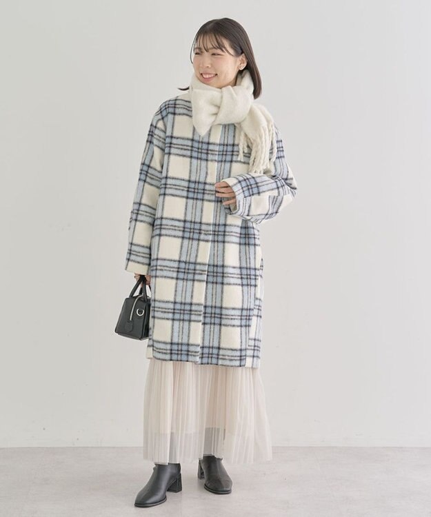 Green Parks ボリュームカラーマフラー Ivory