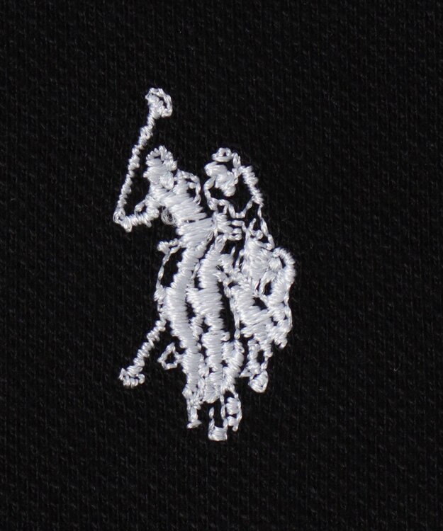 WEGO 【ユニセックス着用ITEM/SMLサイズ展開】別注USPOLOラインポロシャツ ブラック