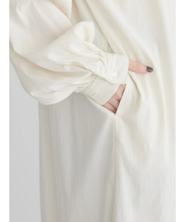 AMERICAN HOLIC バンドカラーバックタックワンピース Ivory