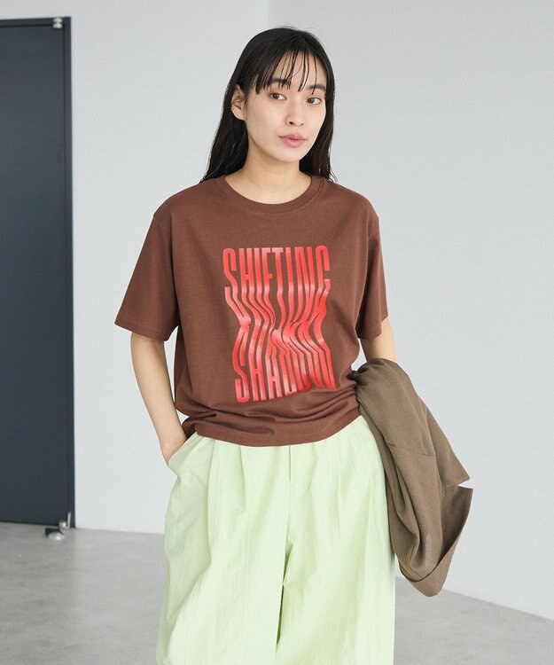 CRAFT STANDARD BOUTIQUE ツイストロゴハーフスリーブTシャツ Brown