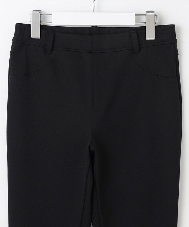 自由区 L 【WEB限定・17号サイズまで展開・洗える】コットンナイロンモクロディー レギンスパンツ ブラック