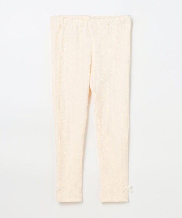 ANY KIDS ケーブル ジャガードレギンス エクリュ