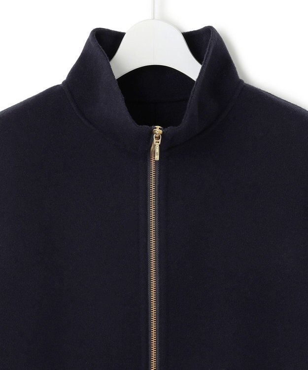 23区 ウールリバー スタンドカラーコート ダークネイビー系