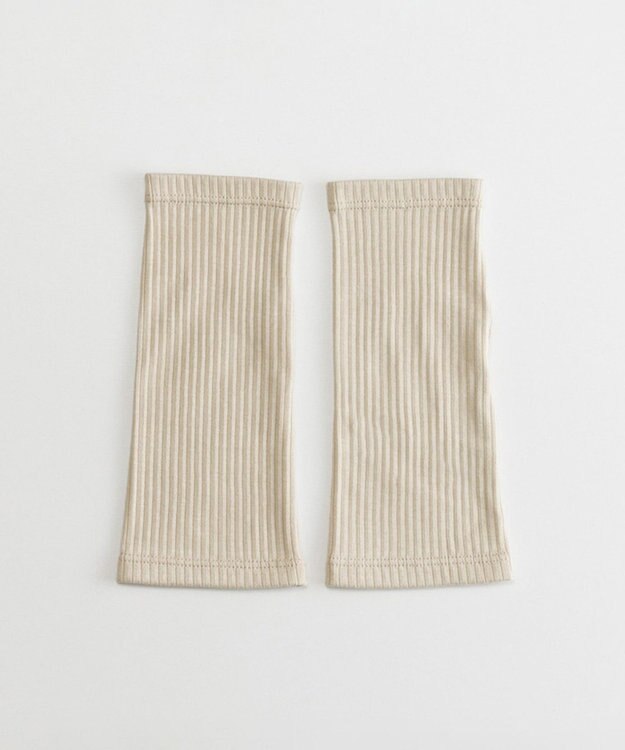 ORuKuBET organic cotton rib wrist cover 【 UVカット・オーガニックコットン・日本製 】 ベージュ