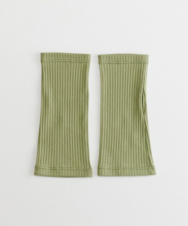 ORuKuBET organic cotton rib wrist cover 【 UVカット・オーガニックコットン・日本製 】 カーキ